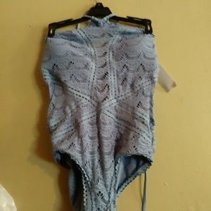 Becca swimsuit new with tags medium halter tie bk